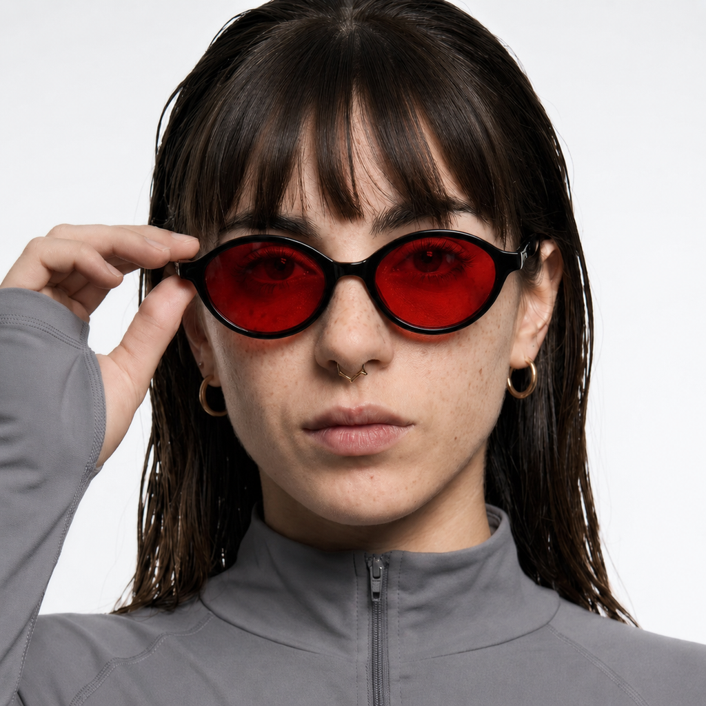 OQ Club Glow Night Blue Light Blocking Glasses - Red Lens