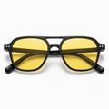 OQ Club Havanna Day Blue Light Glasses for Women - Amber Lens, Black frame