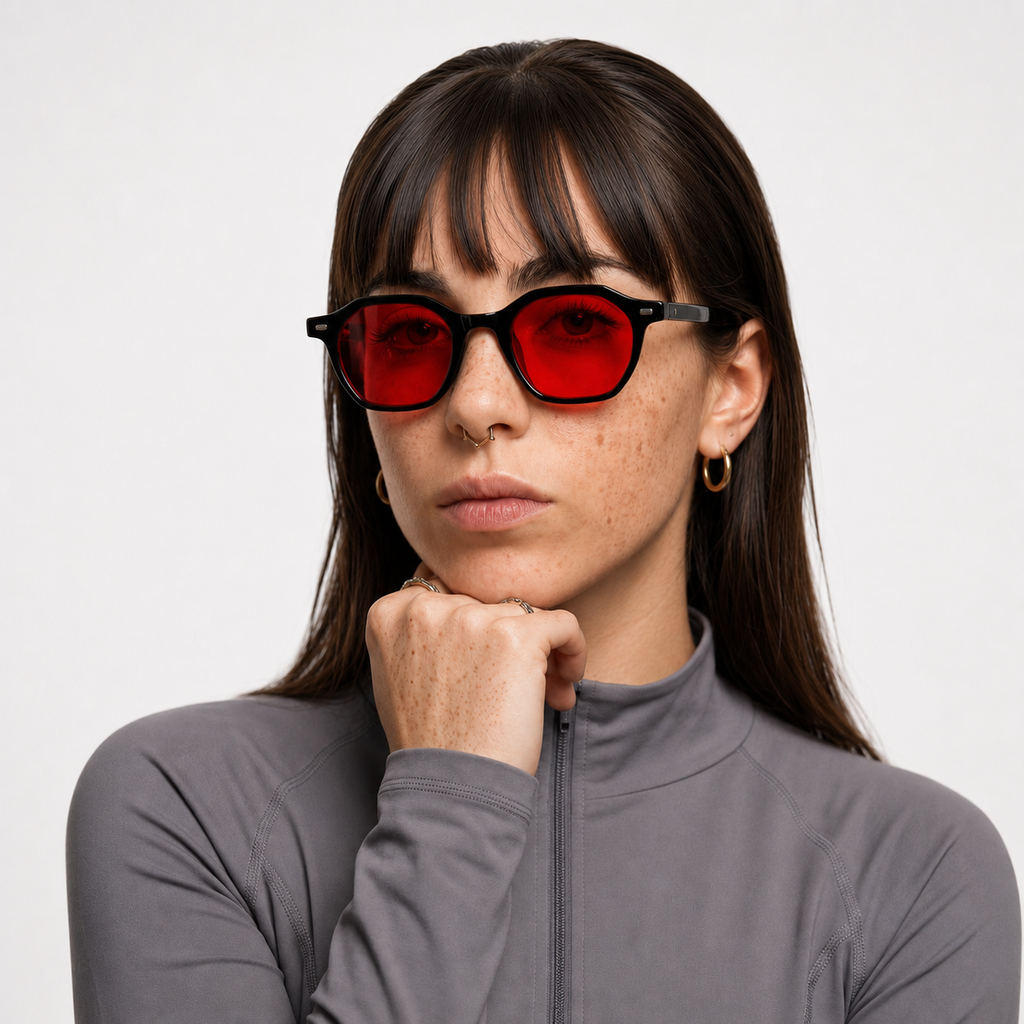 OQ Club Aura Night Blue Light Blocking Glasses - Red Lens