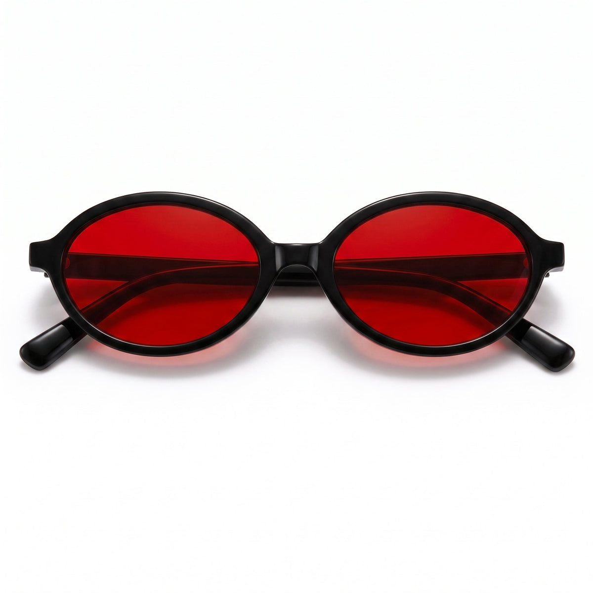 OQ Club Glow Night Blue Light Blocking Glasses - Red Lens, Black frame